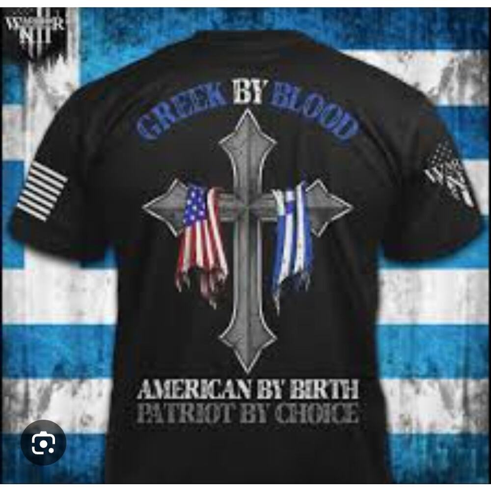 Warrior Xii Greek Patriot Veteran Owned Graphic Funny Tactical Shirt 2xl black